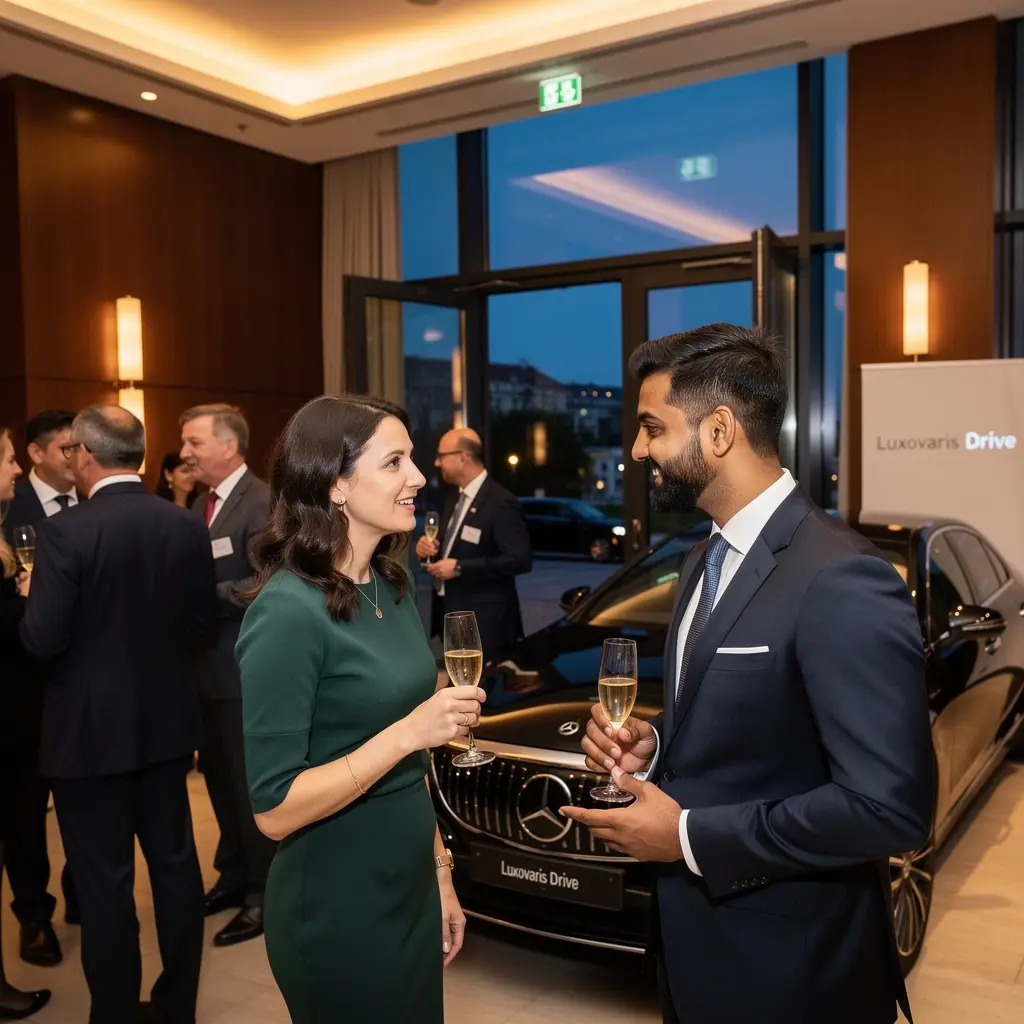 Interiér business třídy s pohodlnými sedadly a moderními technologiemi.